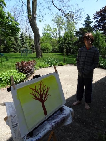 ds after finishing his first CTC watercolor